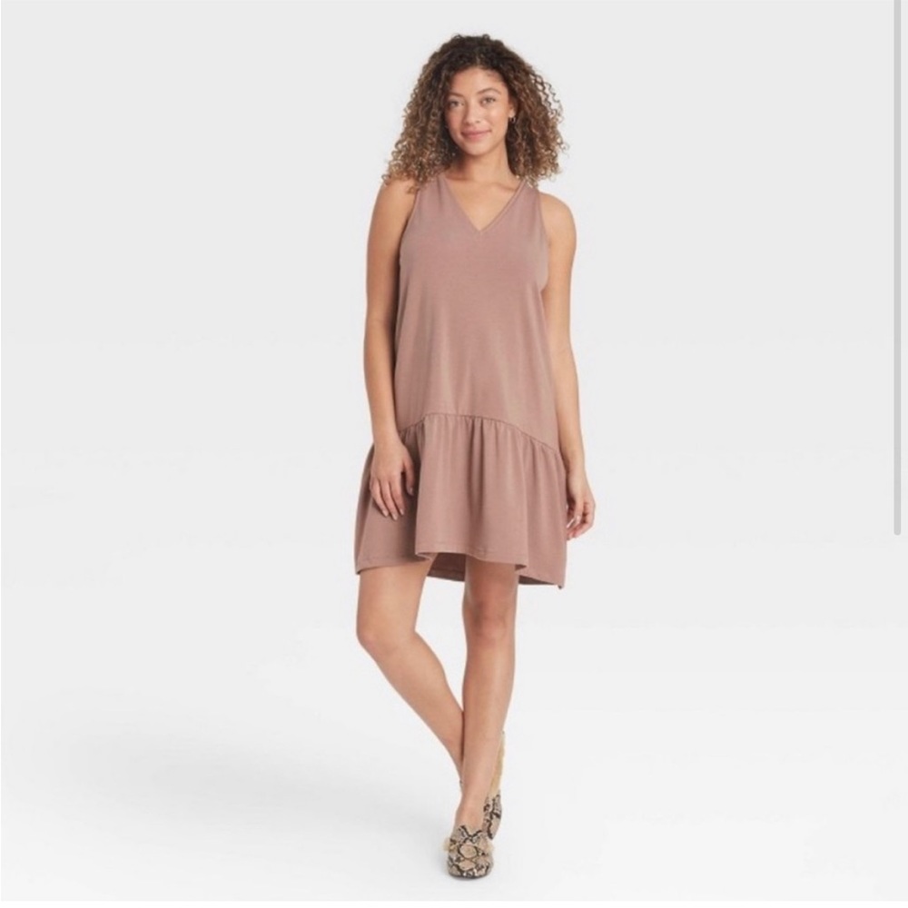 A new day taupe/brown tunic dress size Medium